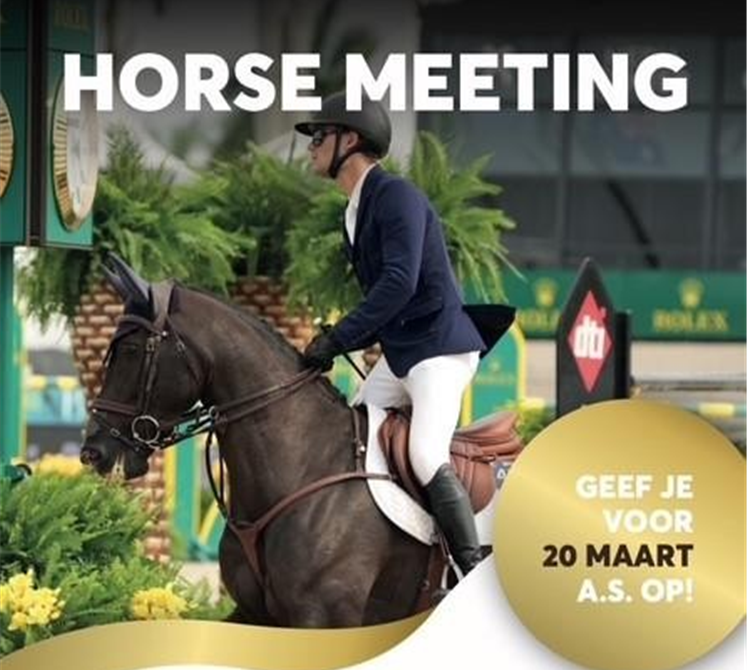 Uitnodiging Horse Meeting 3/4/25 - Info avond over de juridische en verzekeringstechnische kant van het houden van paarden en paardensport
